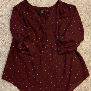 Torrid 3/4-sleeve Georgette style blouse